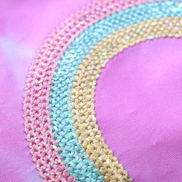 Summer Tie Dye Rainbow Ruffle Long Sleeve Swim & Athleticwear Top | 2pc Bundle - Picture 8 of 16